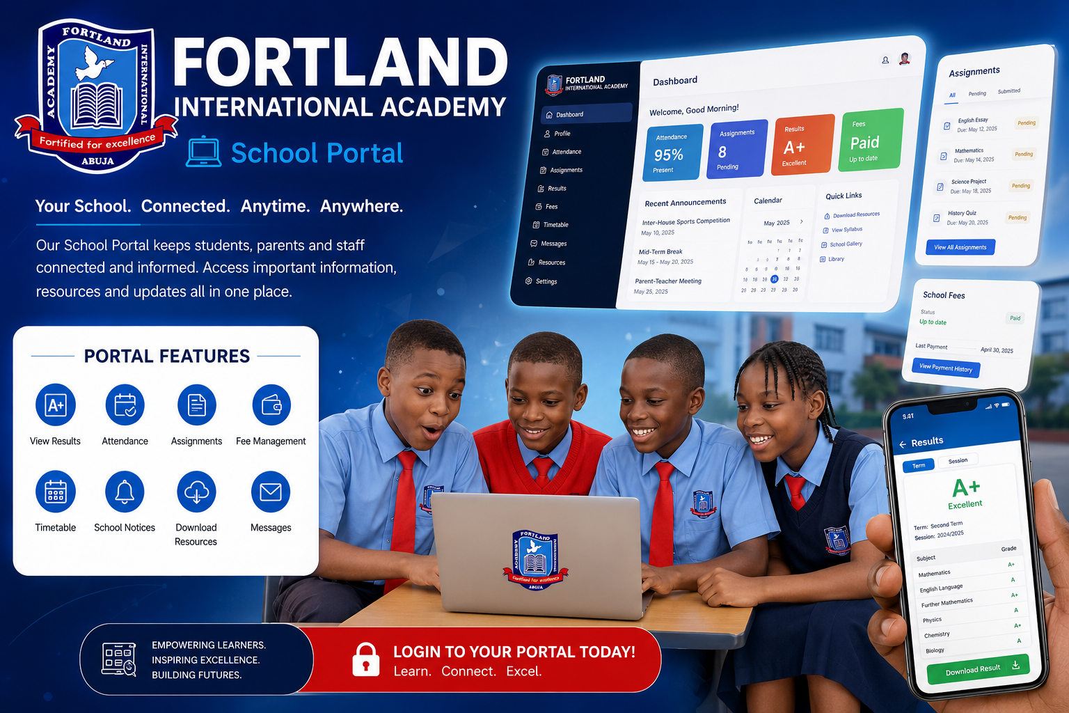 Fortland portal across devices